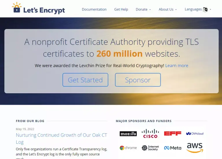 lets-encrypt-home-page