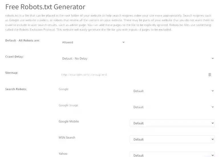 robots-text-generator-home-page