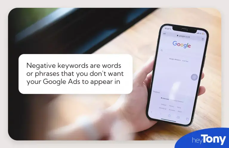 negative google ads keywords on mobile
