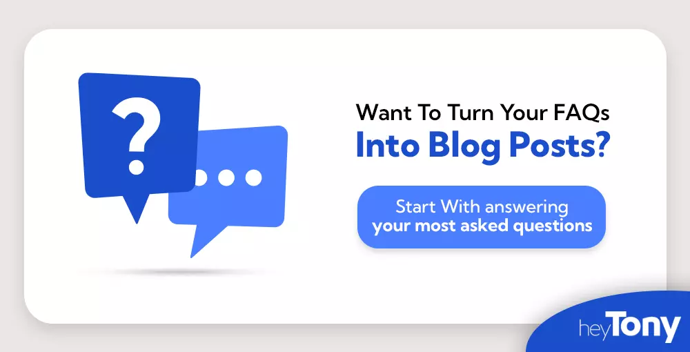 turn your faq into blog posts