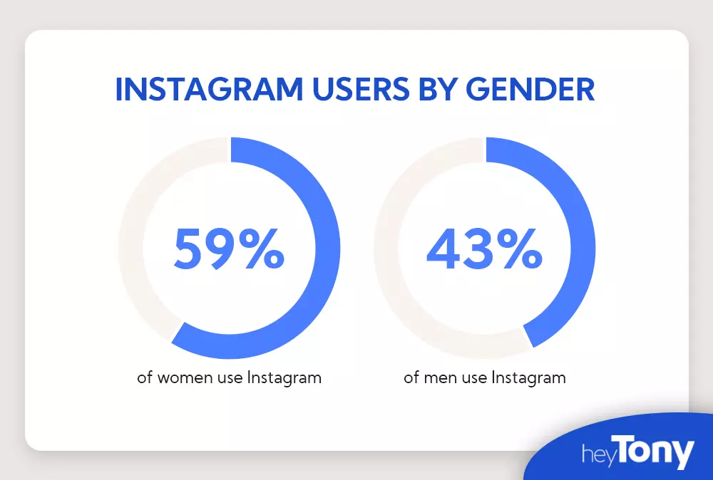 Instagram users by gender
