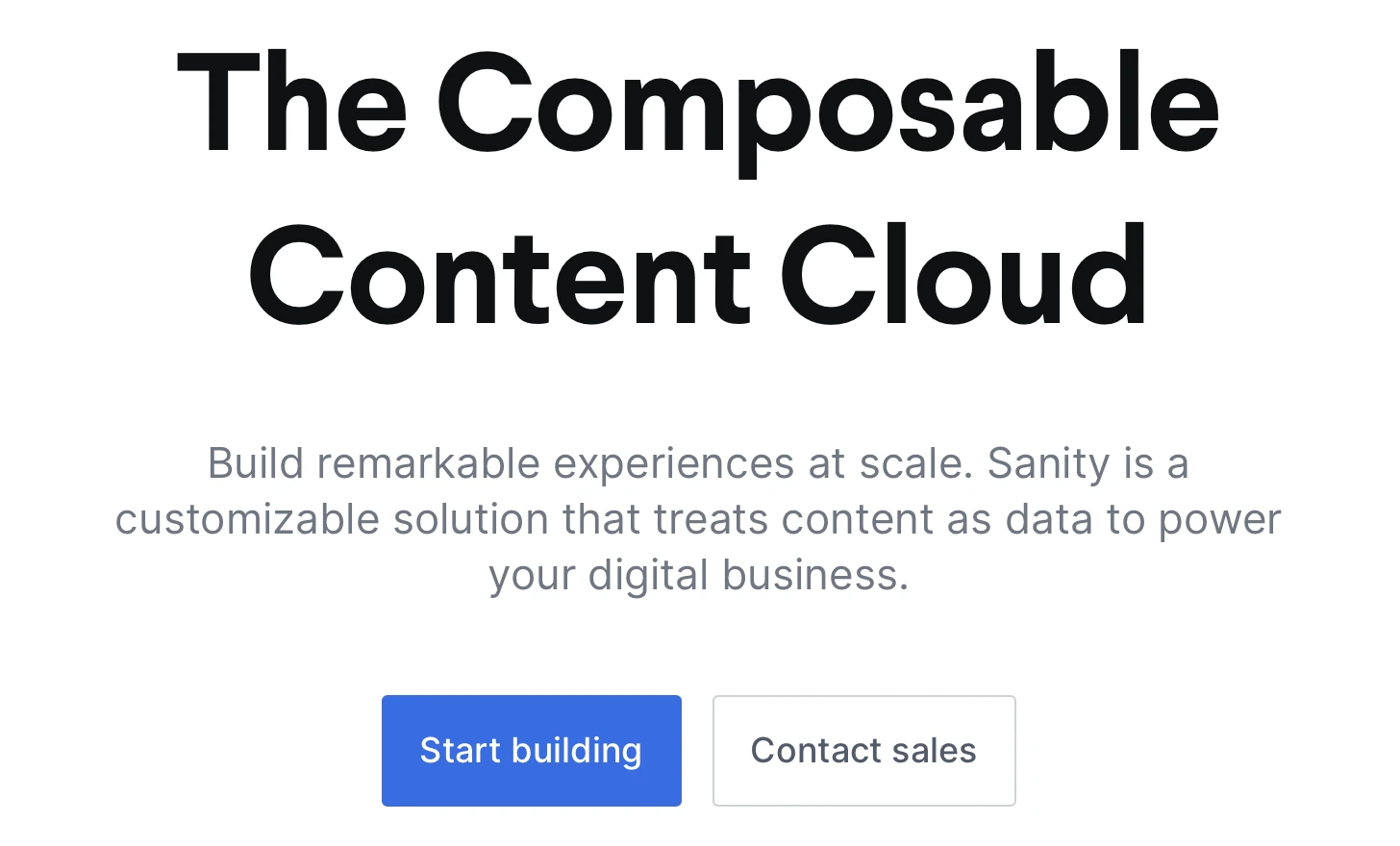 Sanity Content Cloud