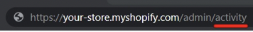 Shopify Logs URL