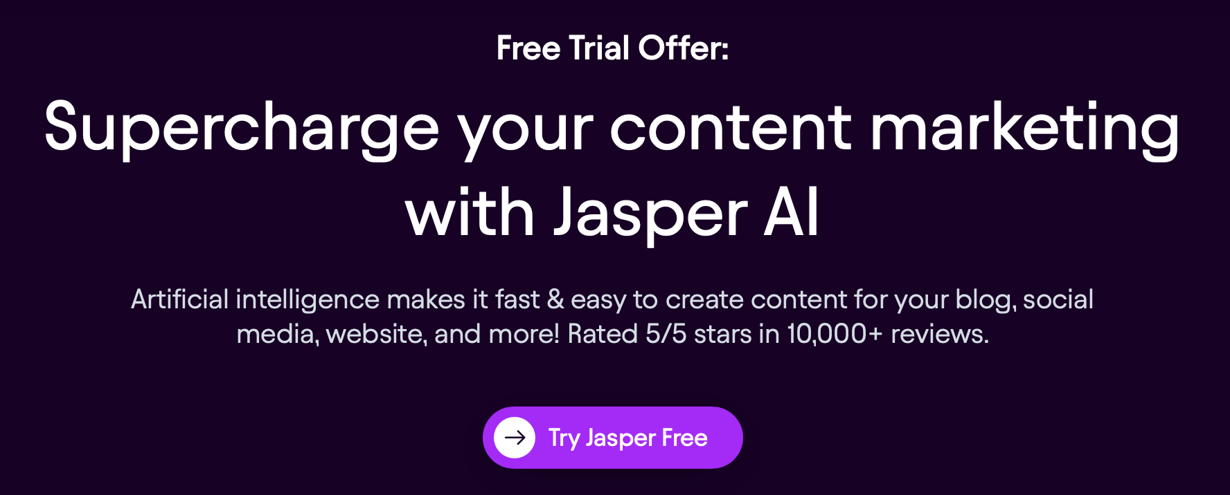 Jasper AI Homepage
